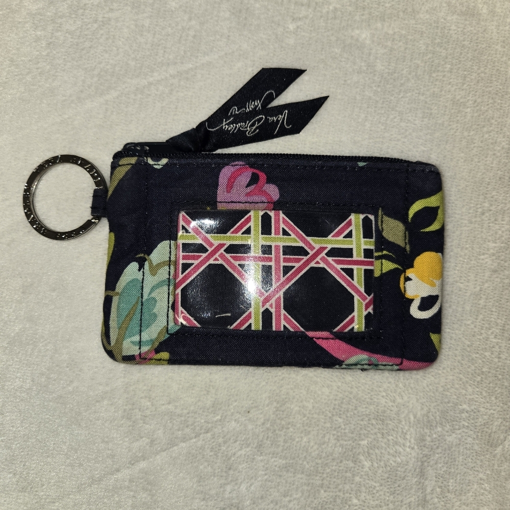 Vera Bradley Floral Card Holder with Key Ring